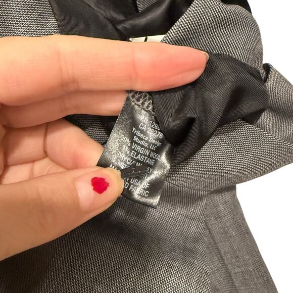 NWT! Nili Lotan 6 Iconic $495 Virgin Wool Paris Pants Drop Crotch Slouchy Gray - Picture 9 of 10